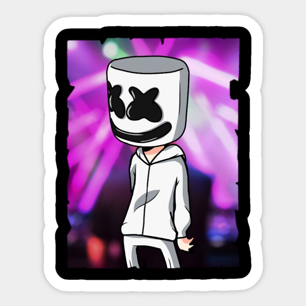 marshmello Sticker by Stephanie Francoeur Art